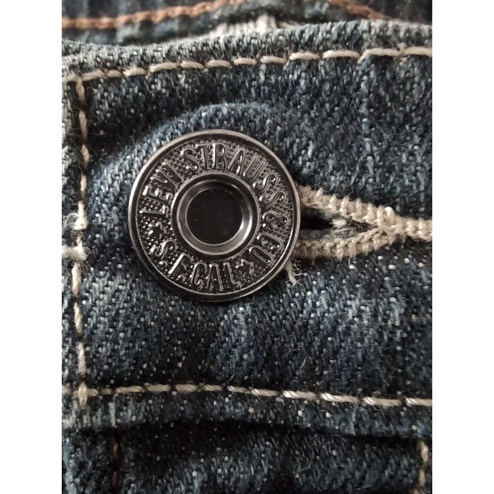 LEVI'S 505 Men's 36 x 32 Jeans STRETCH Med Blue Regular Straight Denim